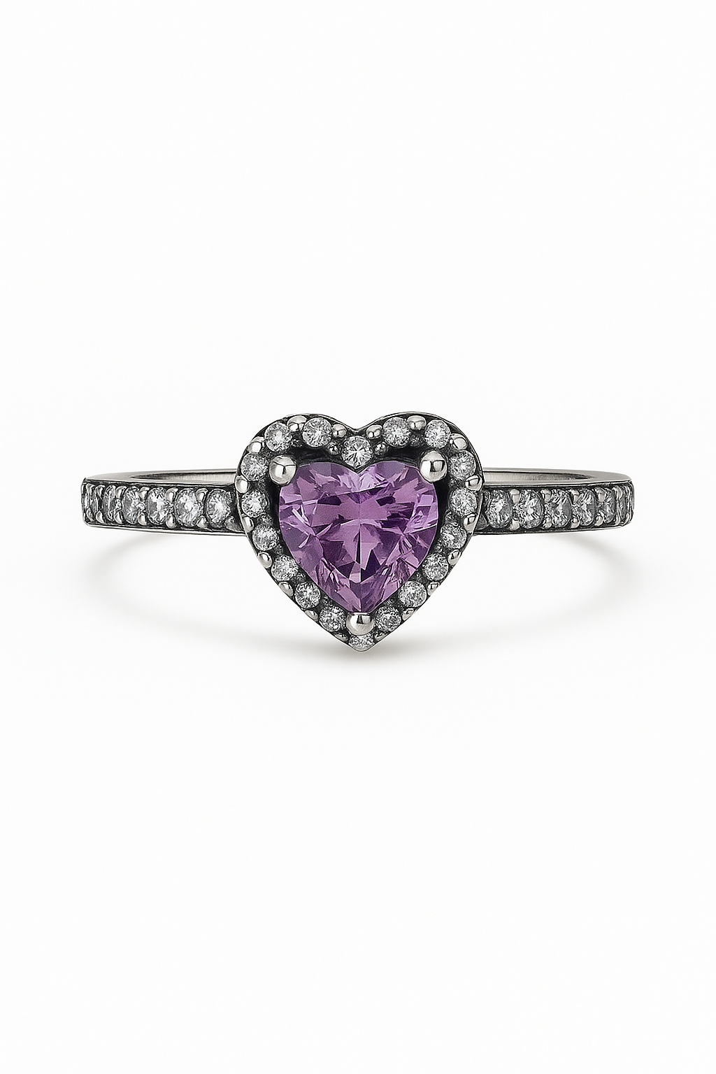 Anillo Corazon Morado