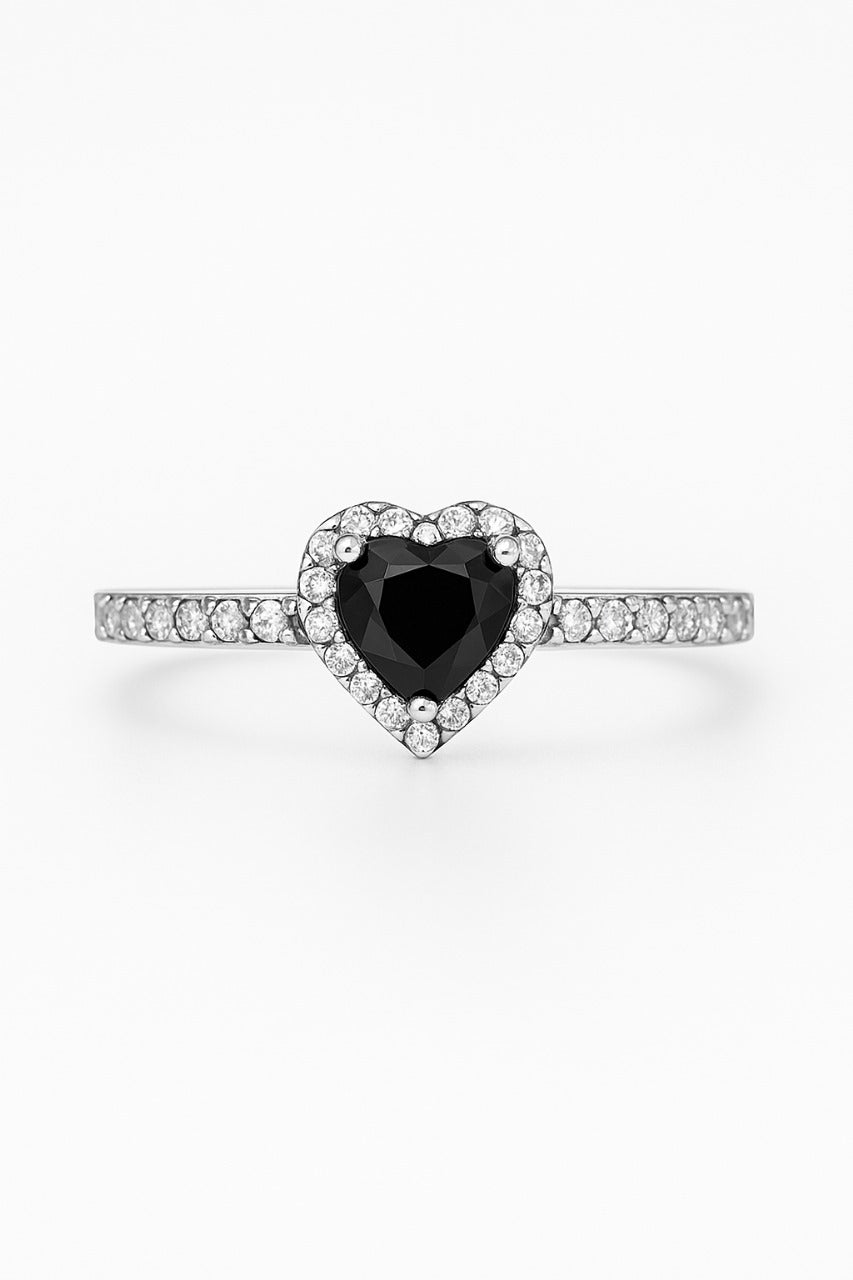 Anillo Corazon Negro