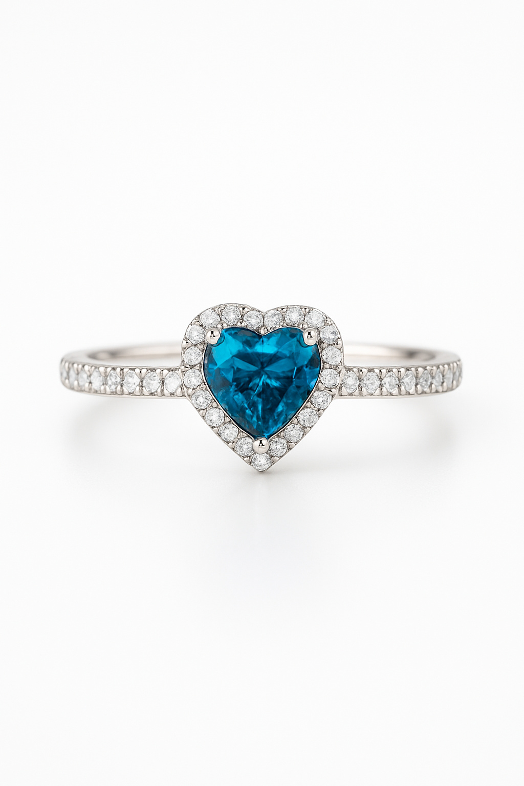 Anillo Corazon Celeste