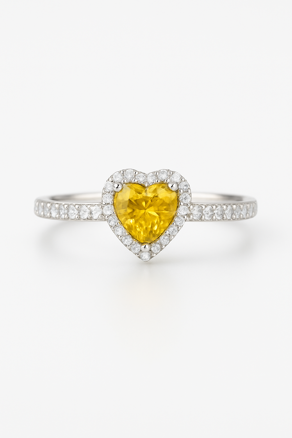 Anillo Corazon Amarillo